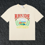Rhude Saint Barts Island Wreath Badge Cream Oversized T‑Shirt