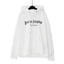 Palm Angels Spray Bleach Logo Hoodie - White