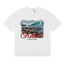 Rhude Coastal Town Postcard Scenery Red Script Logo White Oversized T‑Shirt