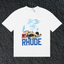 Rhude Grand Prix Miami F1 Race Car White Oversized T‑Shirt