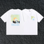 Rhude F1 Race Car Mountain Dual Sided White Oversized T‑Shirt
