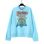 Palm Angels Sun & Rainbow Vintage Graphic Crewneck Sweatshirt - Light Blue