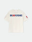 Rhude Multi‑Color Logo Sleeve Print Oversized T‑Shirt Off‑White
