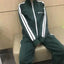 Palm Angels Classic Track Jacket - Dark Green/White