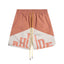 Rhude Big Logo Color Block Nylon Shorts