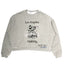Play Hollywood Vintage‑Wash Grey Cropped Crewneck Sweatshirt