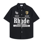 Rhude x Automobili Lamborghini Short Sleeve Button‑Up Shirt