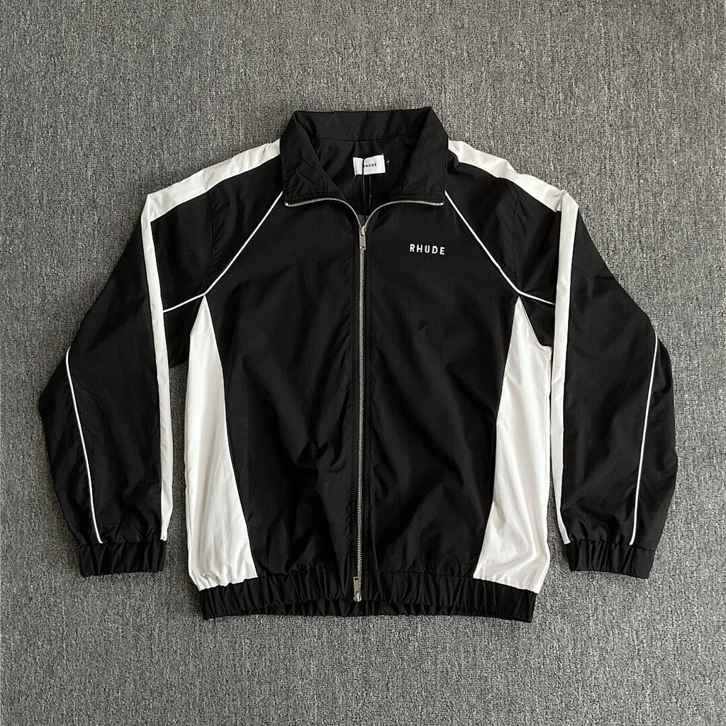 Rhude Black White Color Block Track Jacket