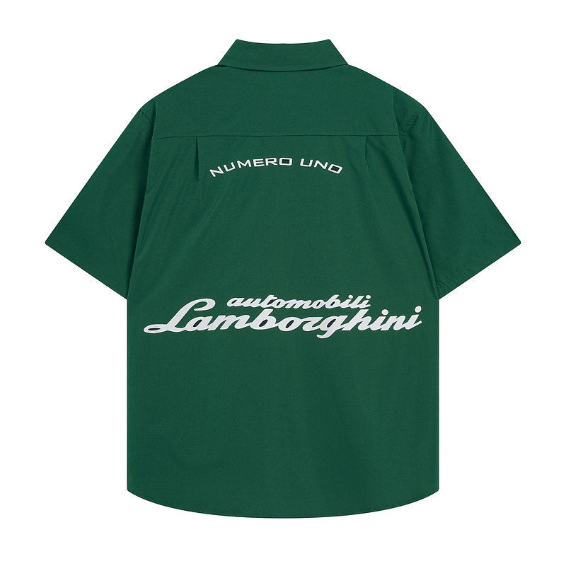 Rhude x Automobili Lamborghini Short Sleeve Button‑Up Shirt