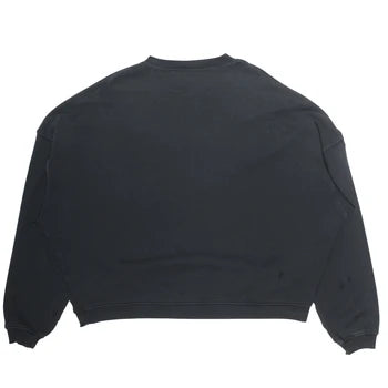 Play Hollywood Vintage‑Wash Black Cropped Crewneck Sweatshirt