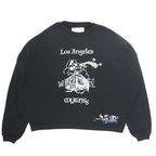 Play Hollywood Vintage‑Wash Black Cropped Crewneck Sweatshirt
