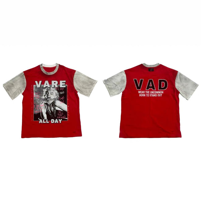 Vare All Day Marilyn Monroe Color Block Vintage Distressed T‑Shirt Hover Image