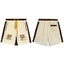 Rhude Cream Embroidered Nylon Shorts