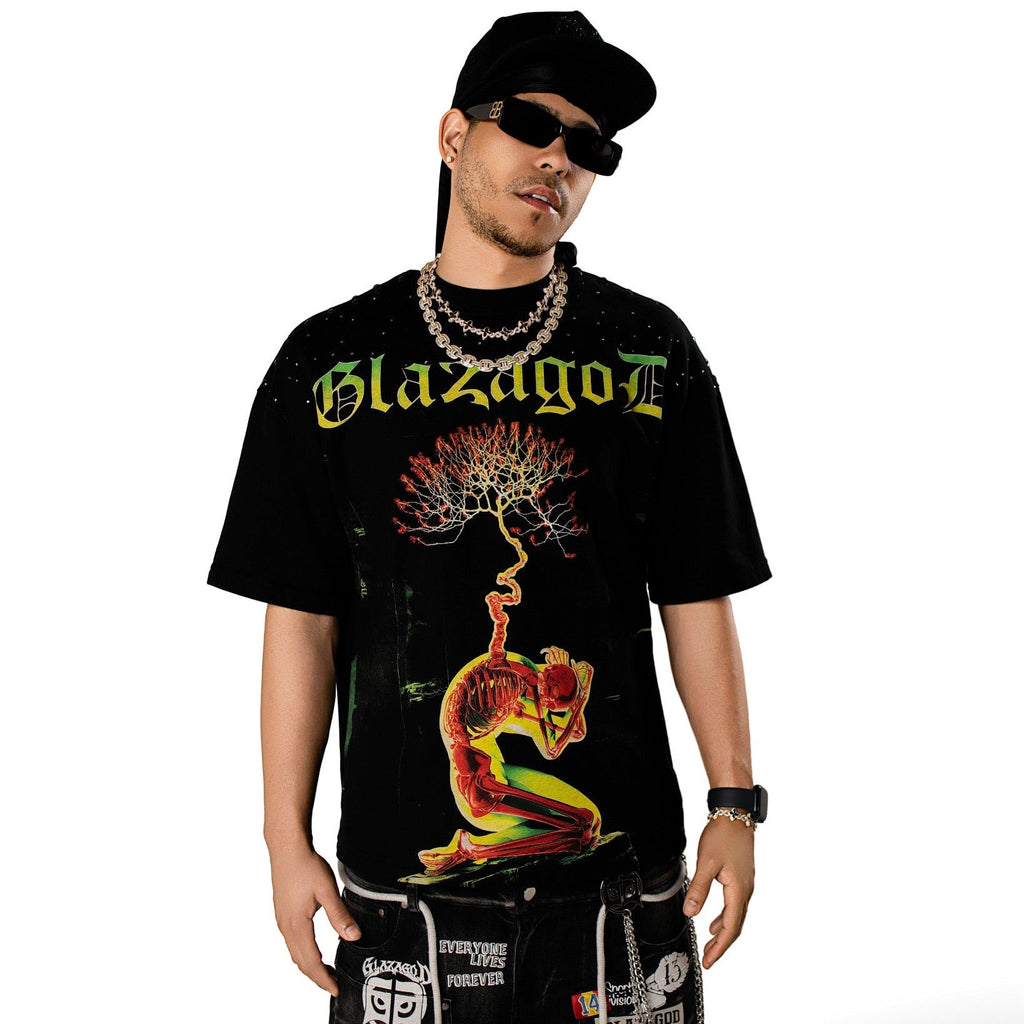 Glazagod Growth - Heavyweight Terry Oversized Tee