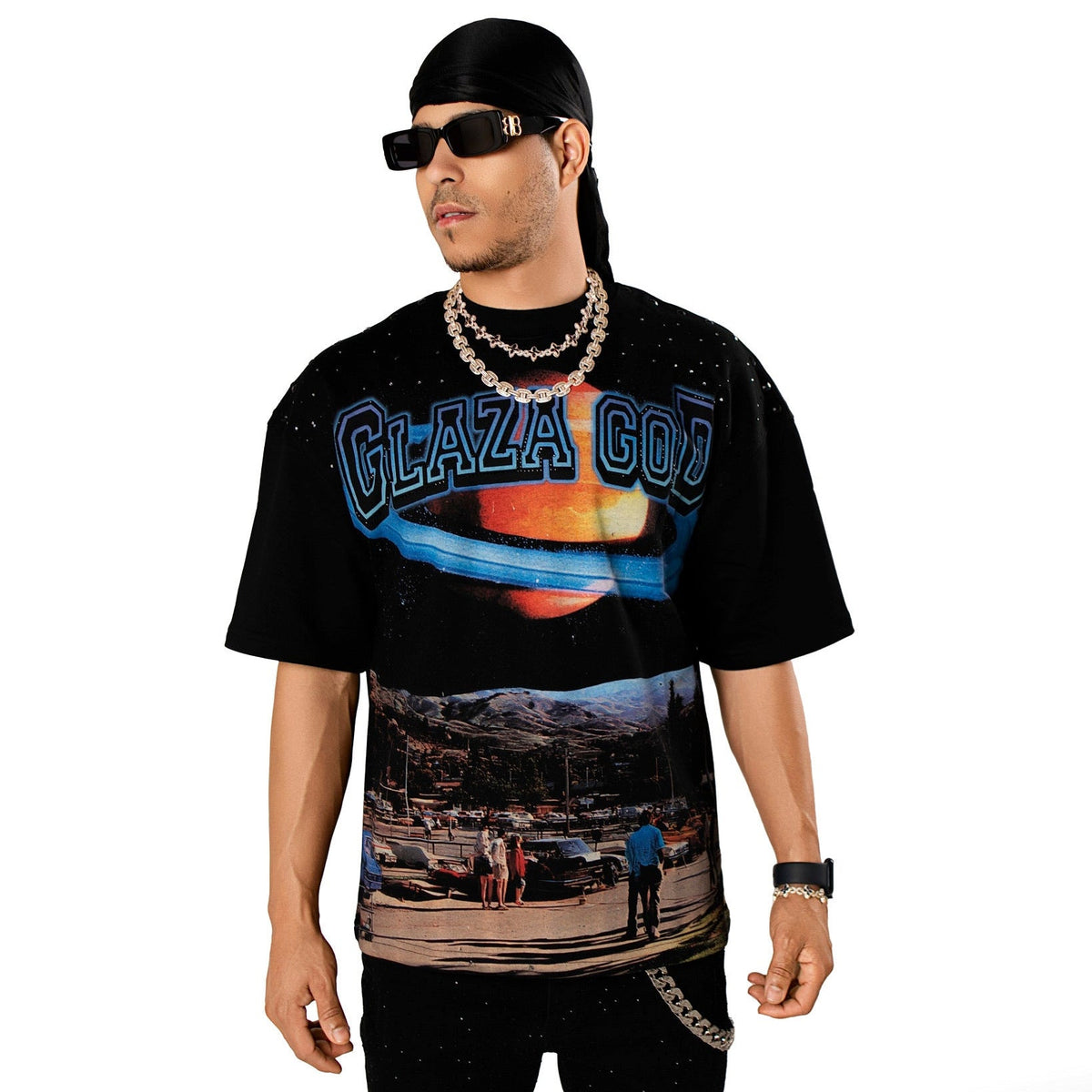 Glazagod Galaxy - Heavyweight Terry Oversized Tee