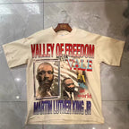Vale Forever Freedom Tee MLK Distressed Cream