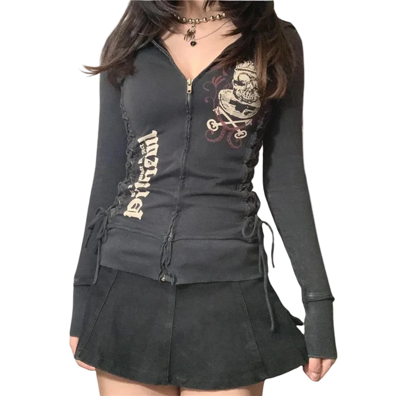 2000s Zip Up Top