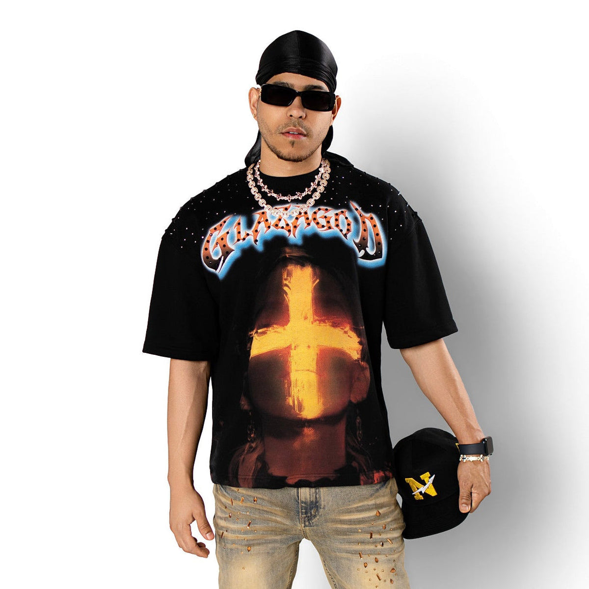 Glazagod Divine - Heavyweight Terry Oversized Tee