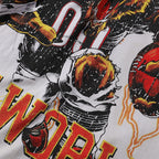 Majestik “The World” Football Bear Rhinestone Vintage Tee