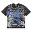 Majestik “Storm Eagle” Football Rhinestone Vintage Tee（Black）