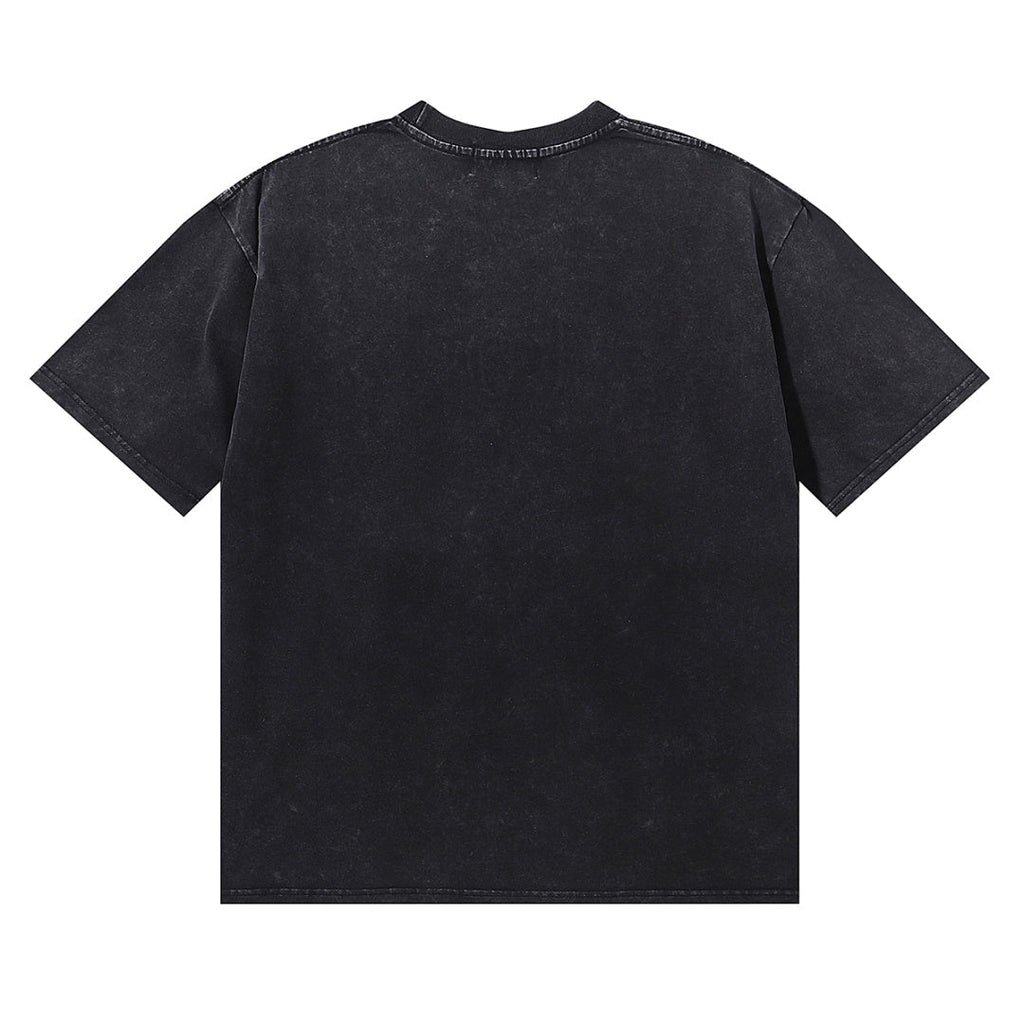 Majestik “Storm Eagle” Football Rhinestone Vintage Tee（Black）