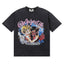 Majestik “Fearless” Angel & Demon Rhinestone Vintage Tee（Black）