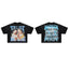 ROUGHPLAY Black Vintage Wash Boxy Cropped T‑Shirt