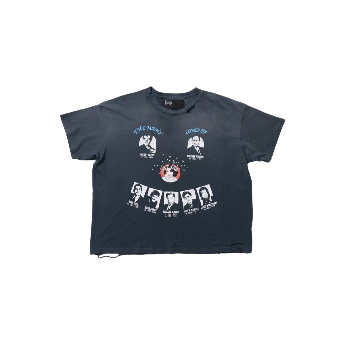 Play Hollywood The Many Loves Of Vintage Celebrity Collage Photo‑Print Cropped Boxy Short‑Sleeve Tee