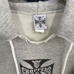 West Coast Choppers Front‑Cross‑Logo Pullover Hoodie Heather Grey