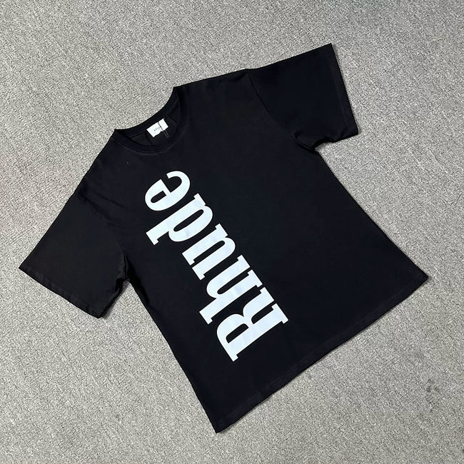 Rhude Vertical Big Logo Oversized Short Sleeve T‑Shirt Hover Image