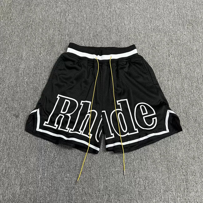 Rhude Big Logo Mesh Basketball Shorts Hover Image