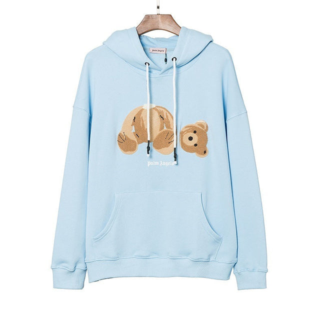 Palm Angels Classic Bear Hoodie - Light Blue Hover Image