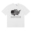 Rhude USA Map American Flag Graphic White Oversized T‑Shirt ****