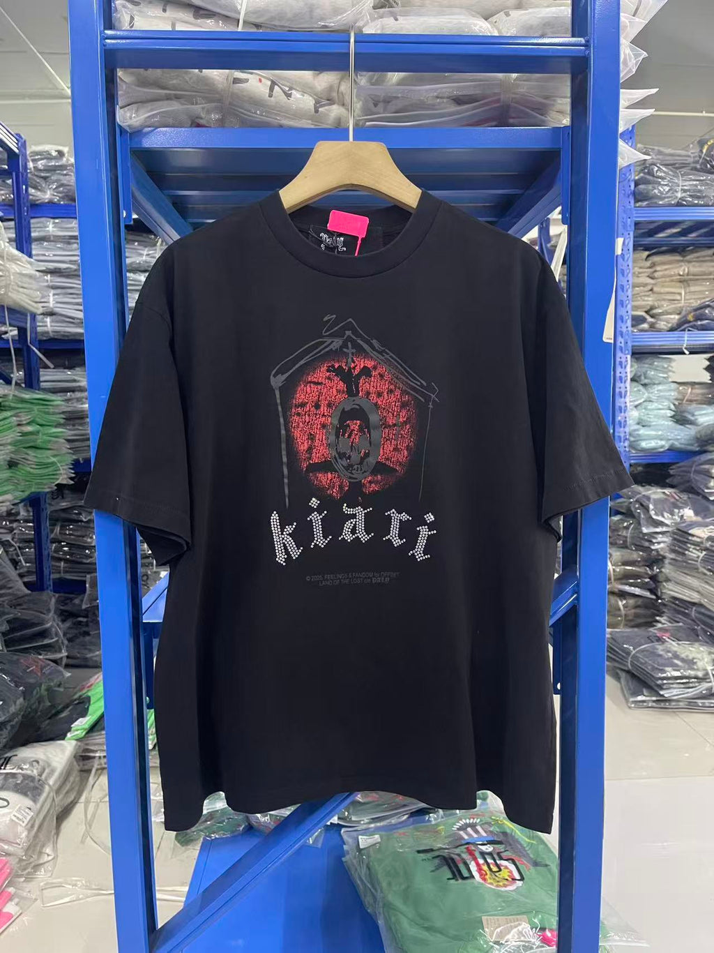Play Hollywood Vintage‑Wash Black Oversized Graphic T‑Shirt