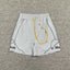 Rhude Outline Print Light Grey Nylon Shorts