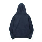 Rhude Bordeaux Club Wine Crest Graphic Oversized Hoodie Navy