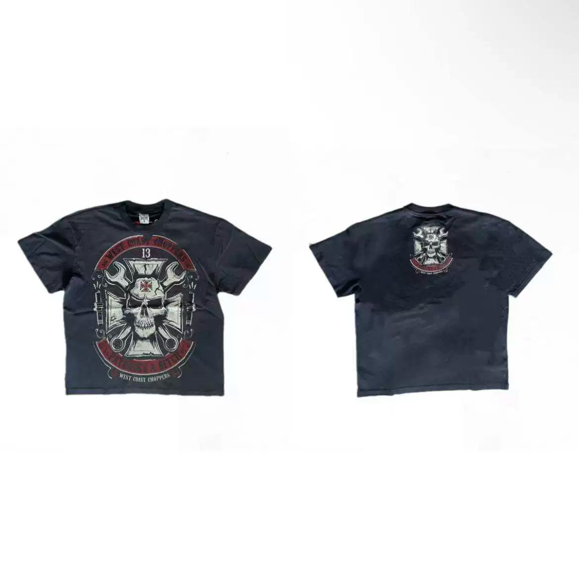 West Coast Choppers Skull Wrench Dual‑Side Graphic Short Sleeve Tee