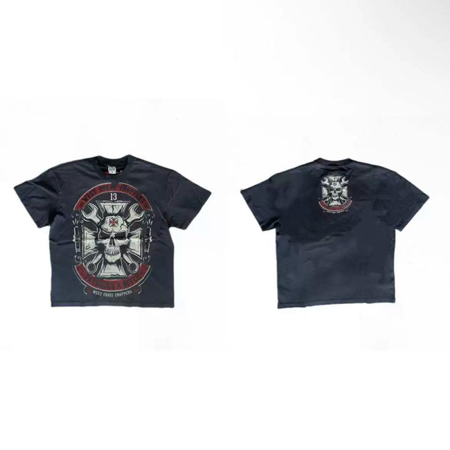 West Coast Choppers Skull Wrench Dual‑Side Graphic Short Sleeve Tee Hover Image