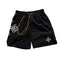 RHUDE Cross Graphic Black Nylon Street Shorts