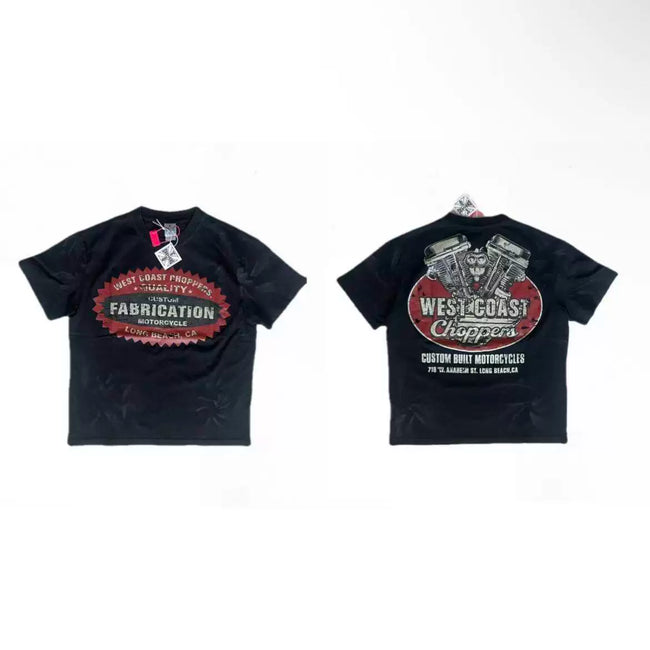 West Coast Choppers Motorcycle Engine Dual‑Side Graphic Short Sleeve Tee Hover Image