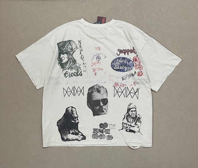 Play Hollywood Vintage‑Wash Cream T‑Shirt Main Image