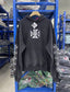 West Coast Choppers Dual‑Sided Cross Sleeve‑Print Vintage Wash Pullover Hoodie Black