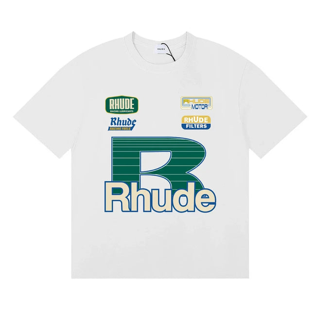 Men Rhude Vintage Motor Racing Badge Graphic Street Tee Hover Image