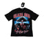 Glazagod Flowers - Heavyweight Terry Oversized Tee- Black