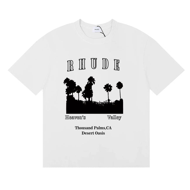 Rhude Heaven’s Valley Palm Tree Oversized Short Sleeve T‑Shirt Hover Image