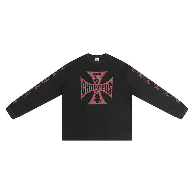 West Coast Choppers Black Oversized Streetwear Shirt Sleeve Print Hover Image
