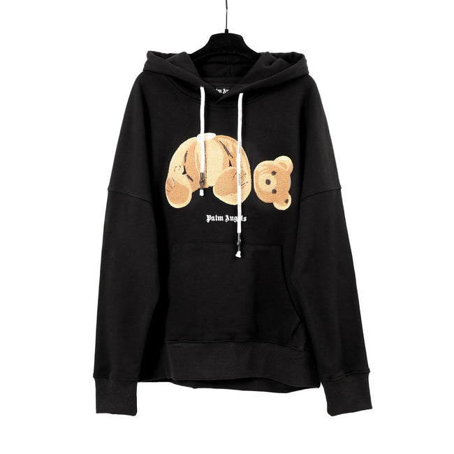 Palm Angels Classic Bear Hoodie - Black Hover Image