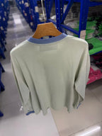 Play Hollywood Vintage‑Wash Green Multi‑Ripped Long Sleeve T‑Shirt