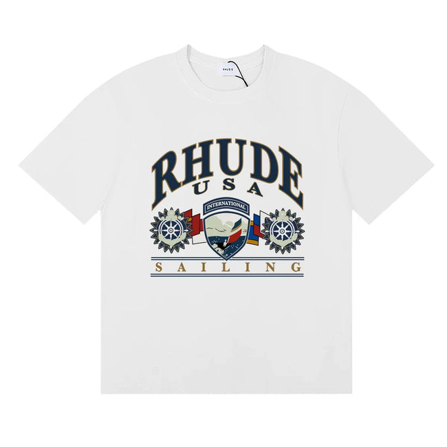 Rhude USA Sailing Nautical Crest Oversized Short Sleeve T‑Shirt Hover Image