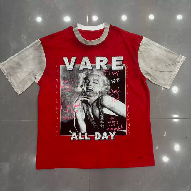 Vare All Day Marilyn Monroe Color Block Vintage Distressed T‑Shirt Main Image